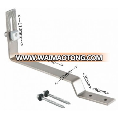 Solar PV System Tile Roof Bracket solar panel flat roof mounting brackets,pv panel mounting bracket